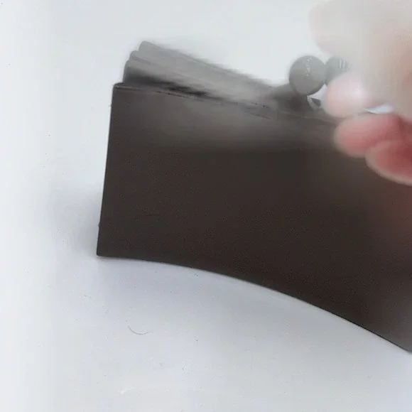 Tory Burch Vintage Rare Brown Lucite, Gold Embossed Scarab & Suede Back Clutch - Picture 3 of 8